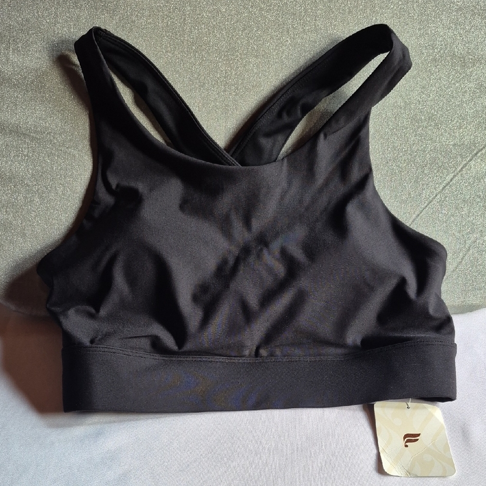 Fabletics Black Sports Bra with Racerback Design NWT Size M